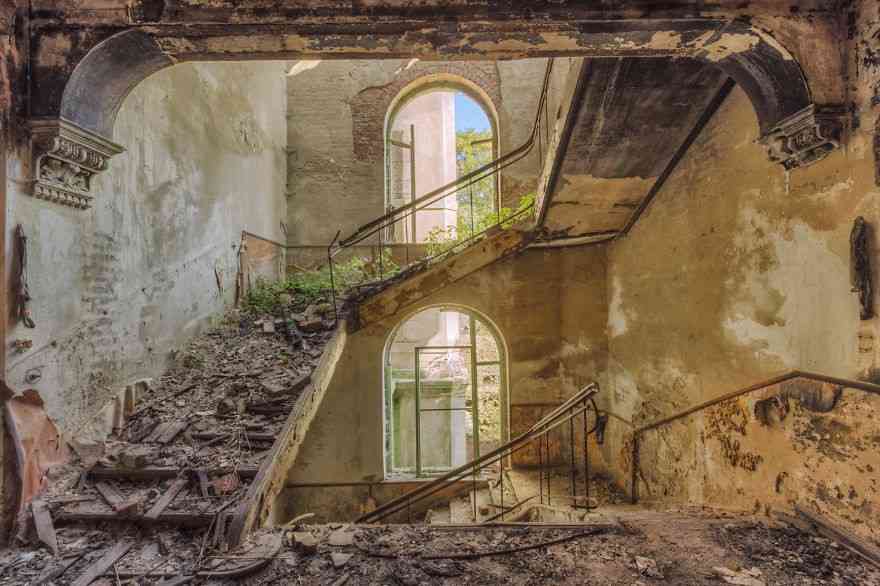 old abandoned staircase